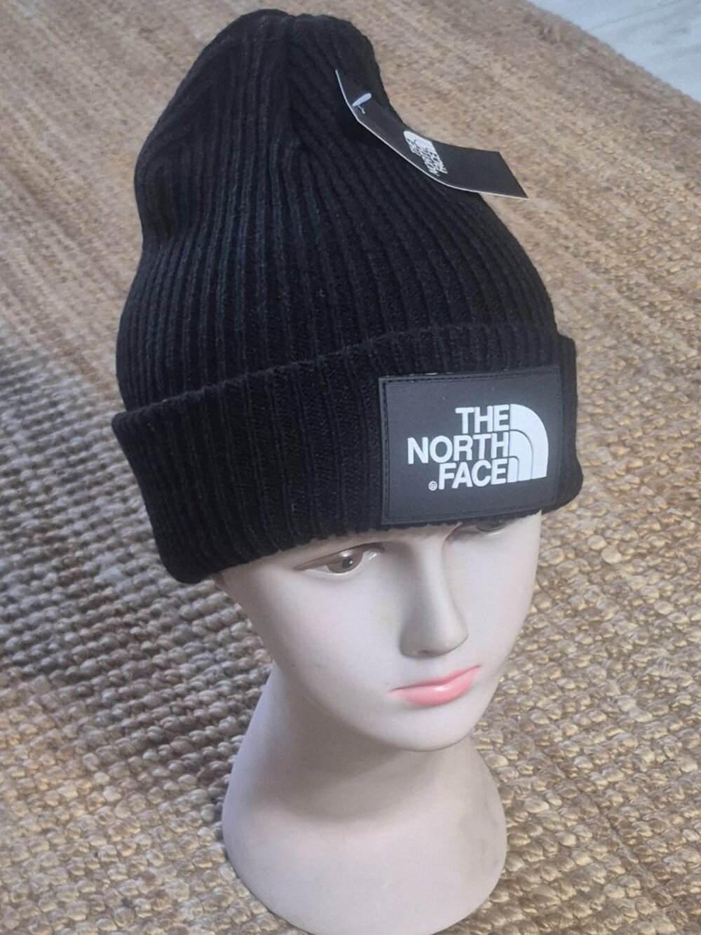 *New* TNF Ribbed Beanie Black